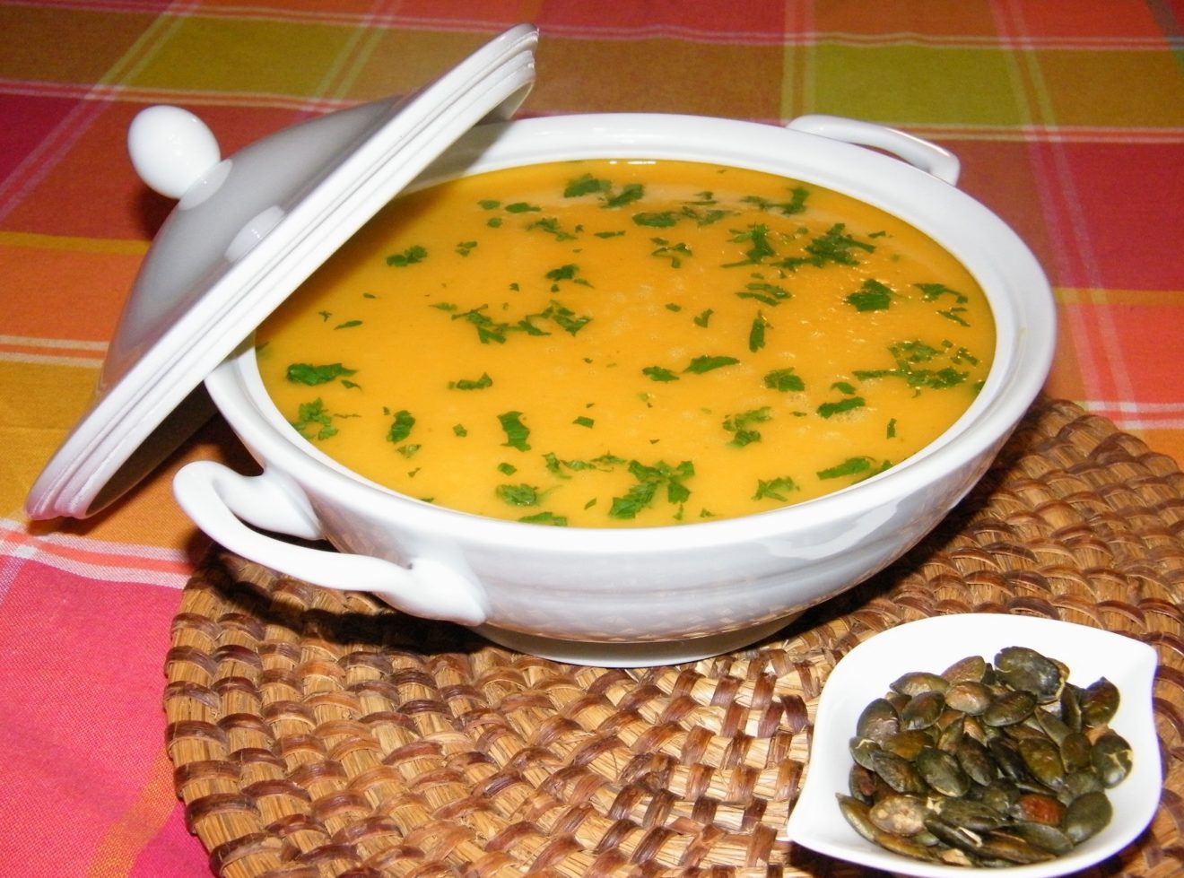 Velouté de potiron aux graines de courge - Association Polen